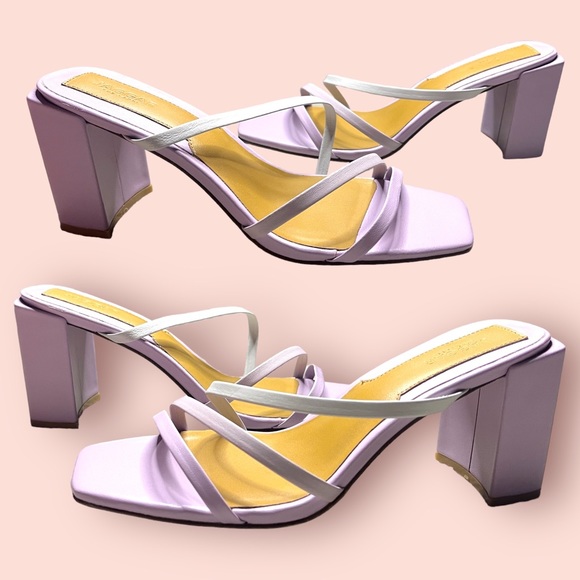 NWT (and box) Jagger The Label “Resort” heel in lilac and pastel blue. Size 9 - Picture 3 of 9